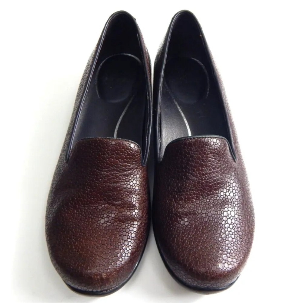 Dansko Olivia Loafer Brown Embossed Leather